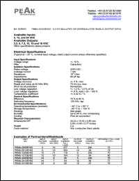 P6MU-2412EH52 datasheet: Input voltage:24V, output voltage 12V (84mA), 5.2KV isolated 1W unregulated single output P6MU-2412EH52