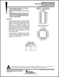 SN74HC240PWR datasheet:  OCTAL BUFFERS AND LINE DRIVERS WITH 3-STATE OUTPUTS SN74HC240PWR