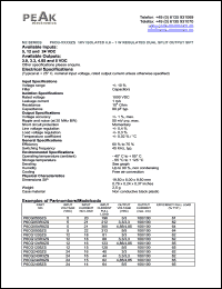 P6CG0503ZS datasheet: Input voltage:5V, output voltage 3/3V (100/100mA), 1KV isolated 0.6-1W regulated dual split output P6CG0503ZS