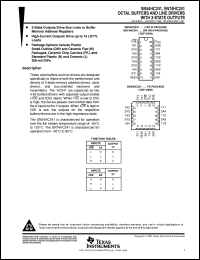 SN74HC241DW datasheet:  OCTAL BUFFERS AND LINE DRIVERS WITH 3-STATE OUTPUTS SN74HC241DW