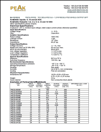 P6CG-1203E datasheet: Input voltage:12V, output voltage 3V (200mA), 1KV isolated 0.6-1.5W regulated single output P6CG-1203E