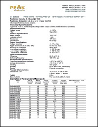 P6DG-1212E datasheet: Input voltage:12V, output voltage 12V (100mA), 1KV isolated 0.6-1.5W regulated single output P6DG-1212E