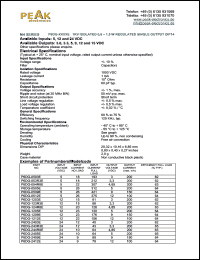 P6DG-0505E datasheet: Input voltage:5V, output voltage 5V (200mA), 1KV isolated 0.6-1.5W regulated single output P6DG-0505E