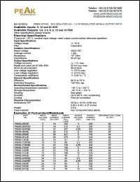 P6MG-1212E datasheet: Input voltage:12V, output voltage 12V (100mA), 3KV isolated 0.6-1.5W regulated single output P6MG-1212E