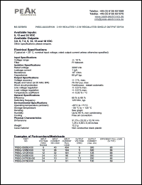 P8SG-2415EH30 datasheet: Input voltage:24V, output voltage 15V (100mA), 3KV isolated 1.5W regulated single output P8SG-2415EH30