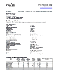 P8SG-1205Z datasheet: Input voltage:12V, output voltage +/-5V (+/-150mA), 1KV isolated 1.5W regulated dual output P8SG-1205Z