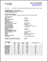 PSD-0512S datasheet: Input voltage:5V, output voltage 12V (84mA), 1KV isolated 1W unregulated single output PSD-0512S