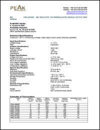 P6IU-1212E datasheet: Input voltage:12V, output voltage 12V (100mA), 3KV isolated 1W unregulated single output P6IU-1212E