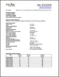 PZ5CG-1505E datasheet: Input voltage:15V, output voltage 5V (150mA), 0.5KV isolated 0.75W regulated single output PZ5CG-1505E