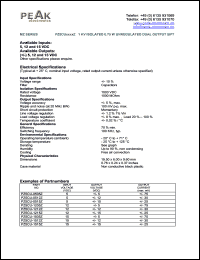 PZ5CU-1205Z datasheet: Input voltage:12V, output voltage +/-5V (+/-75mA), 1KV isolated 0.75W unregulated dual output PZ5CU-1205Z