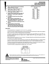 SN74LVC240ADW datasheet:  OCTAL BUFFER/DRIVER WITH 3-STATE OUTPUTS SN74LVC240ADW