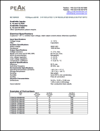PZ8GG-1515EH30 datasheet: Input voltage:15V, output voltage 15V (100mA), 3KV isolated 1.5W regulated single output PZ8GG-1515EH30