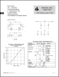 100C1521 datasheet: 50-1300MHz PIN diode linear VCA 100C1521