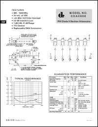 CDA0666 datasheet: 600-1400MHz PIN diode attenuator 7 section CDA0666