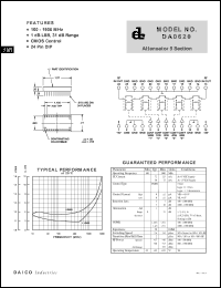 DA0620 datasheet: 100-1900MHz 5 secion attenuator DA0620