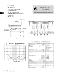 DA0659 datasheet: 30-300MHz PIN diode 5 section attenuator DA0659