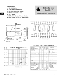 DA0757 datasheet: 10-1000MHz GaAs 5 section attenuator DA0757