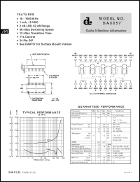 DA0857 datasheet: 10-1000MHz GaAs 5 section attenuator DA0857