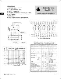 DA0953 datasheet: 500MHz GaAs 5 section attenuator DA0953