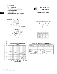 DA0960-4 datasheet: 3000MHz fixed attenuator DA0960-4