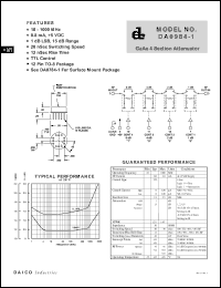 DA0984-1 datasheet: 10-1000MHz GaAs 4 section attenuator DA0984-1