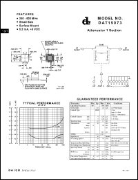 DAT15073 datasheet: 200-600MHz 1 section attenuator DAT15073