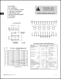 DAT51995 datasheet: 2000MHz GaAs 5 section attenuator DAT51995
