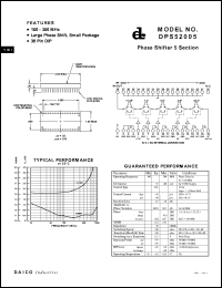 DPS52005 datasheet: 100-300MHz phase shifter 5 section DPS52005