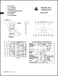 DSW16282 datasheet: 10-1000MHz GaAs SPST DSW16282