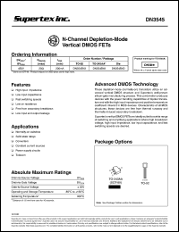 DN3545N8 datasheet: 450V N-channel depletion- mode vertical DMOS FET DN3545N8