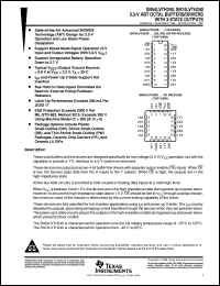 SN74LVTH240DWR datasheet:  3.3-V ABT OCTAL BUFFERS/DRIVERS WITH 3-STATE OUTPUTS SN74LVTH240DWR