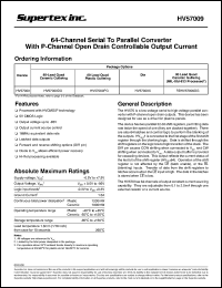 RBHV57009DG datasheet: 85V 64-channel serial to parallel converter with open drain controllable output current RBHV57009DG