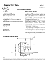 HV9901P datasheet: 8-400V universal relay driver HV9901P