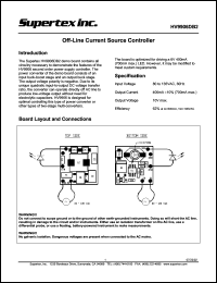 HV9906DB2 datasheet: Off-line current source controller HV9906DB2