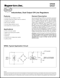 SR037MG datasheet: 700V inductorless, dual output off-line regulator SR037MG