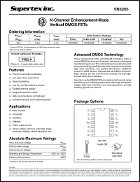 VN3205N8 datasheet: 50V N-channel enhancement-mode vertical DMOS FET VN3205N8