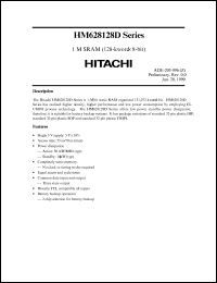 HM628128DLP-5 datasheet: 1 M SRAM (128-kword x 8-bit), 55ns HM628128DLP-5