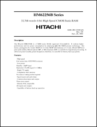 HM62256BLTM-4SL datasheet: 32768-word x 8-bit high speed CMOS static RAM, 45ns HM62256BLTM-4SL