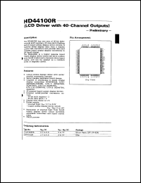 HD44100R datasheet: LCD driver with 40-channel outputs HD44100R