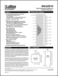 GAL22V10C-5LJ datasheet: High Performance E2CMOS PLD, 5ns, low power GAL22V10C-5LJ