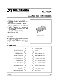 TDA3562A datasheet: PAL/NTSC one-chip decoder TDA3562A