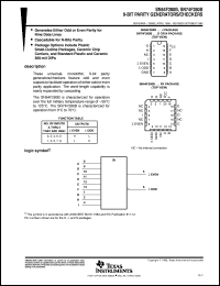 SN74F280BN datasheet:  9-BIT ODD/EVEN PARITY GENERATORS / CHECKERS SN74F280BN