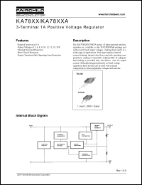 KA7805 datasheet: 3-terminal 1A positive voltage regulator, 5V +/-4% KA7805