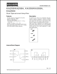 KA2904 datasheet: Dual operational amplifier KA2904