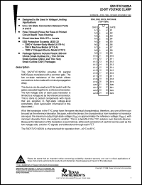 SN74TVC16222ADLR datasheet:  22-BIT VOLTAGE CLAMP SN74TVC16222ADLR