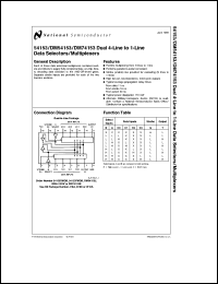 JM38510/01403BE datasheet: Dual 1-of-4 Line Data Selector/Multiplexer JM38510/01403BE