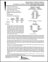 SN54191 datasheet: Synchronous up/down counters with down/up mode control SN54191