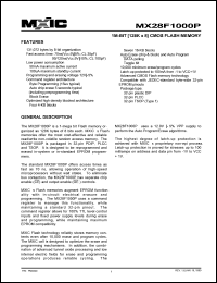 MX28F1000PPI-70 datasheet: 1M-bit (128K x 8) CMOS flash memory MX28F1000PPI-70