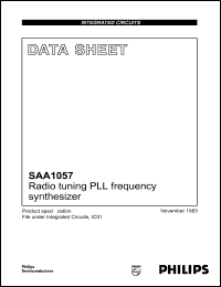 SAA1057 datasheet: Radio tuning PLL frequency synthesizer SAA1057