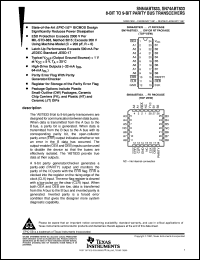 SN74ABT833NT datasheet:  8-BIT TO 9-BIT PARITY BUS TRANSCEIVERS SN74ABT833NT